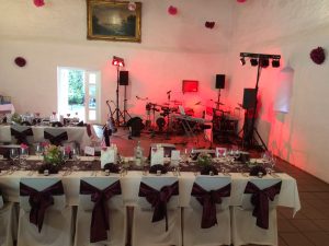 Hochzeitsband time4music: Das Bild zeigt den Platzbedarf beim Auftritt